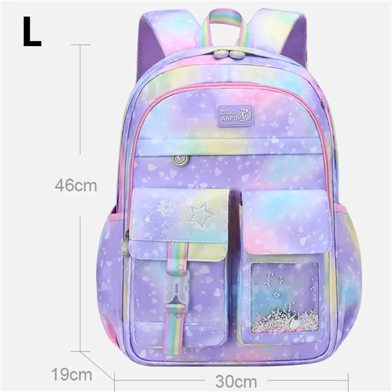 UAKISS  -  Children School Bags For Girls Kids Satchel Primary Orthopedic School Backpacks Princess Backpack teenager Schoolbag knapsack