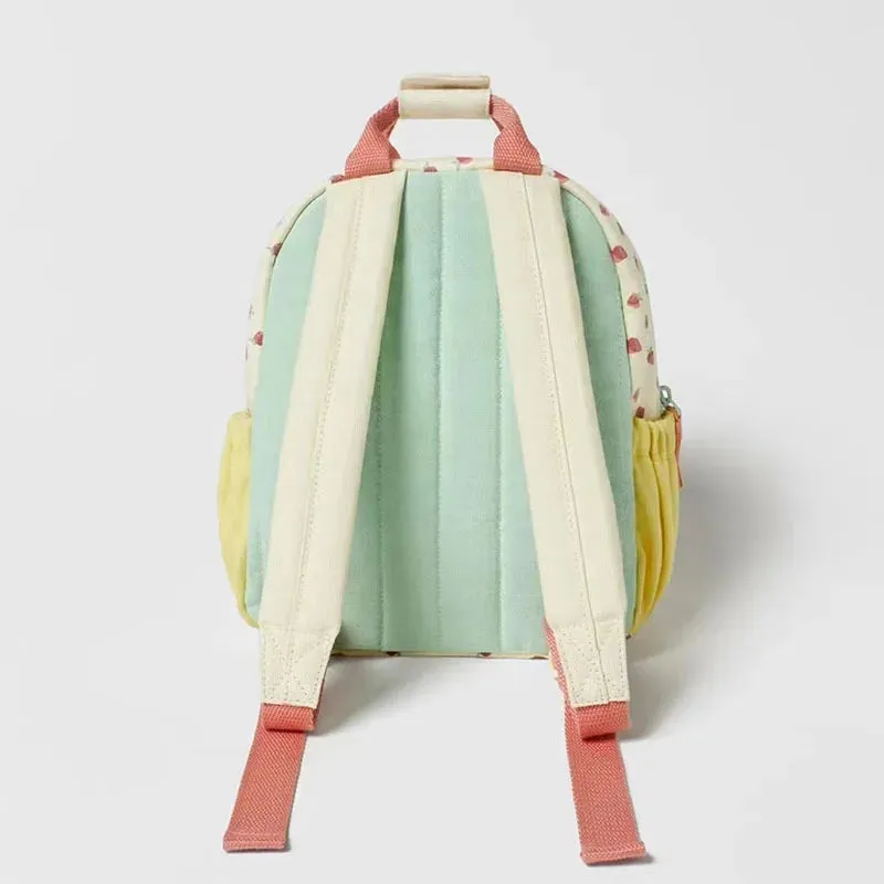 UAKISS  -  Kids Strawberry Printed Backpack Bag For Girls Children Daily Casual Cute School Bags Toddler New Style Trendy Minie Backpacks