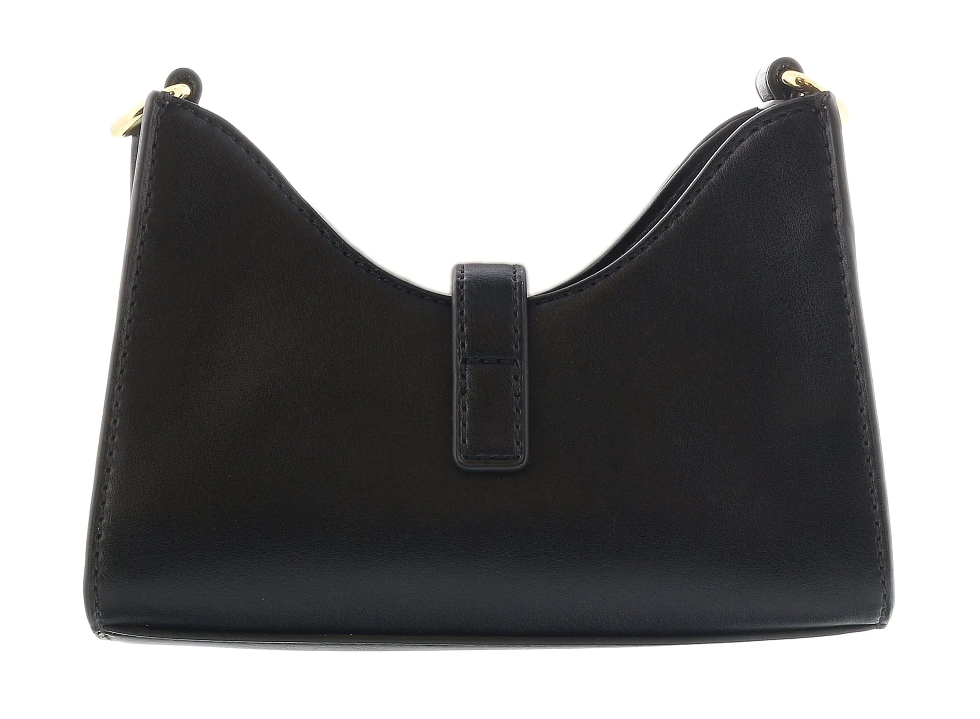 Versace Jeans Couture Black Small  Baroque Buckle Hobo Bag