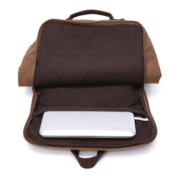 Vintage Canvas Zipper Student Backpack