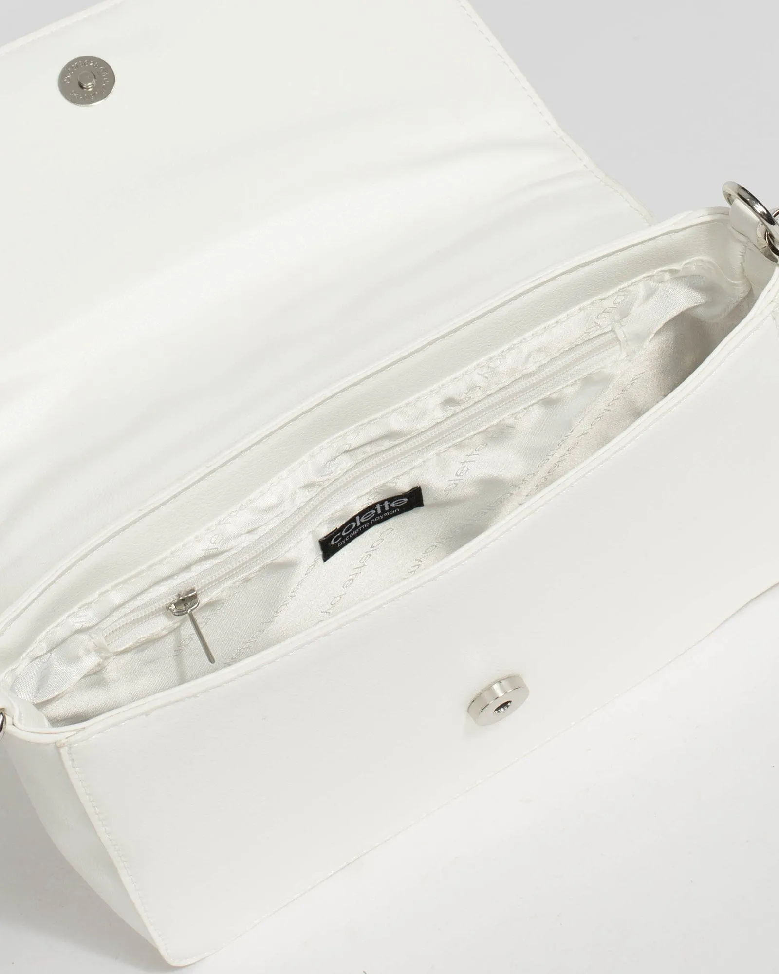 White Ivanna Chain Crossbody Bag