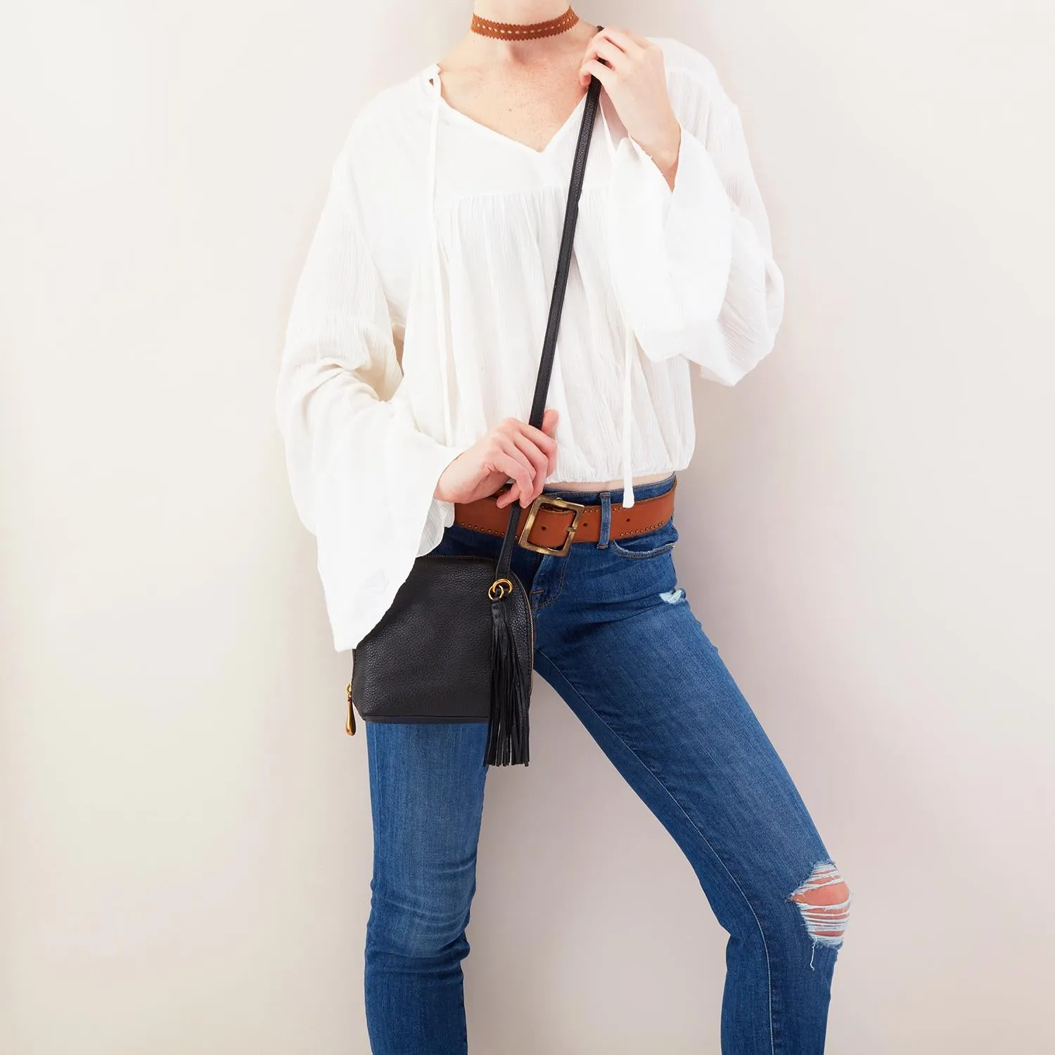 Women's Hobo Nash Black Pebbled Leather
