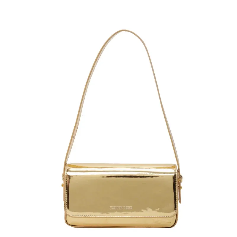 Y2K Style Mini PU Leather Cute Flap Crossbody Bags Luxury Silver Korean Fashion Shoulder Bag Designer Handbags and Purses