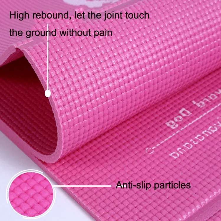 YM15C Portable Travel Thick Fold Yoga Pad Student Nnap Mat, Thickness: 5mm (Purple Print)