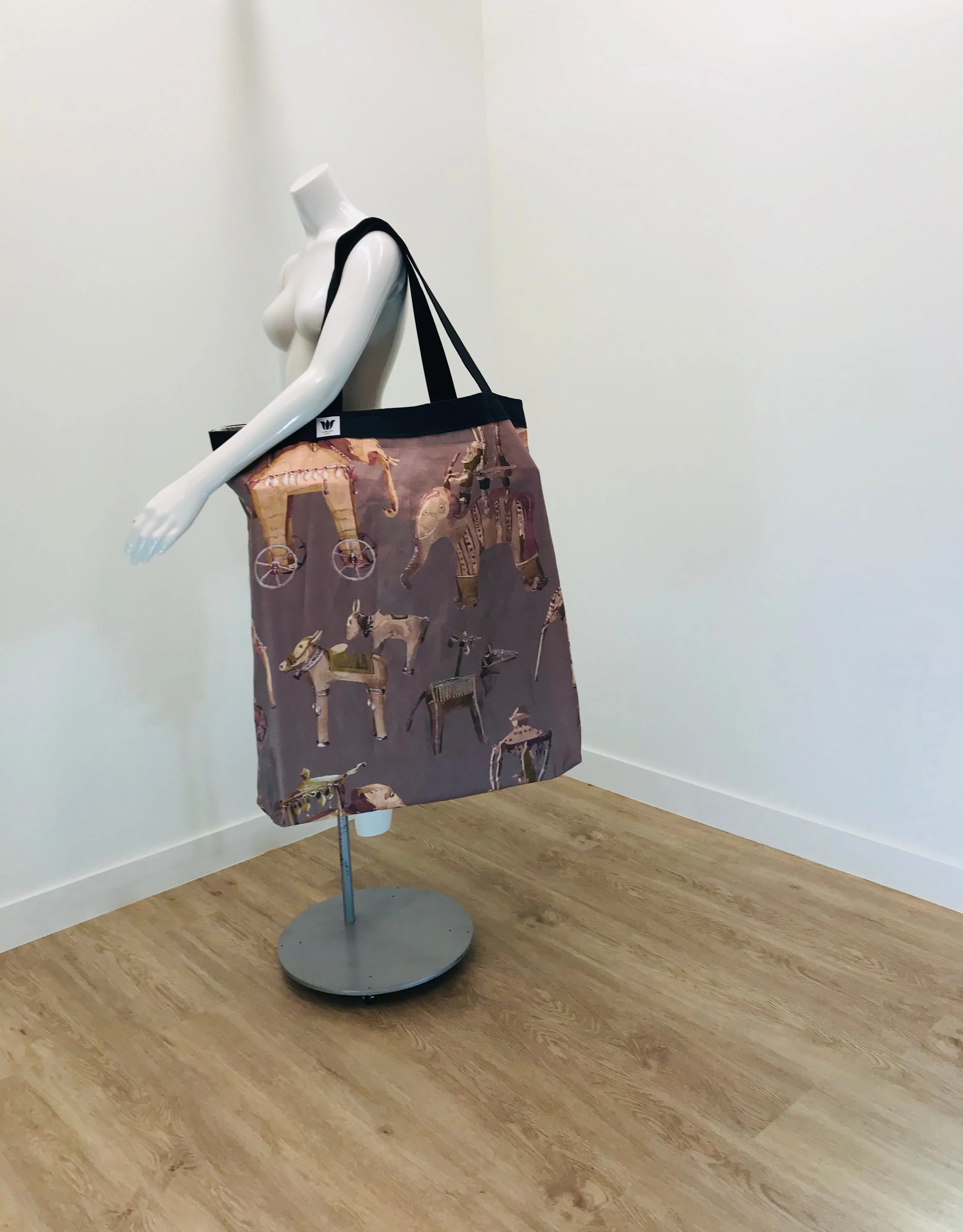 Yoga Tote | Purple Boho Animal Print